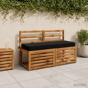 Jastuk za sjedalo SOEST 100% poliester Crna 120 x 40 x 10 cm - Crna 120 x 40 x 10 cm Poliester