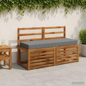 Jastuk za sjedalo SOEST 100% poliester Siva 120 x 40 x 10 cm - Siva 120 x 40 x 10 cm Melange