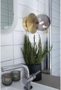 Globen Lighting ART DECO zidna svjetiljka, mesing/bijela Ø 16cm IP44, prigušiva, Zlato / mjed, Dnevni boravak/blagovaonica, Metal, Metak