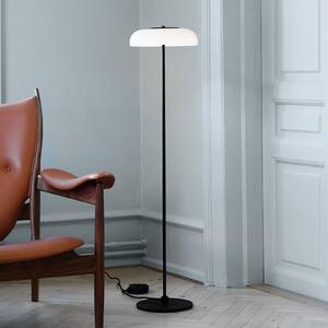Nuura Aps LED podna lampa Blossi, visina 120 cm, crna/opal, prigušiva, Crno, Dnevni boravak/blagovaonica, Metal