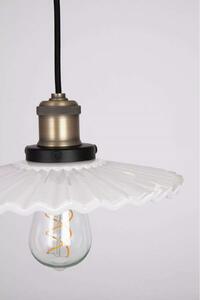 Globen Lighting visilica COBBLER, bijela, Ø 25 cm, prigušiva, Bijela, Dnevni boravak/blagovaonica, Staklo