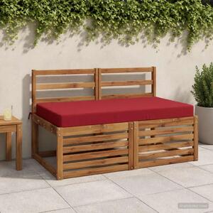 Jastuk za sjedalo SOEST 100% poliester Vinska crvena - boja crnog vina 120 x 60 x 10 cm Poliester