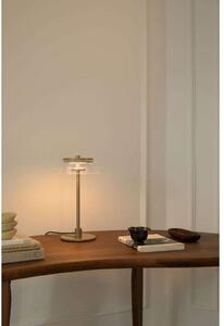 Nuura Aps LED stolna lampa Blossi, visina 31 cm, zlatna/prozirna, prigušiva, Zlato / mjed, Dnevni boravak/blagovaonica, Metal
