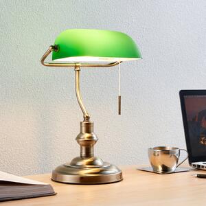 Lindby stolna lampa Milenka, bronca, visina 38cm, metal, Bronca / stari mesing, Dnevni boravak/blagovaonica, Metal