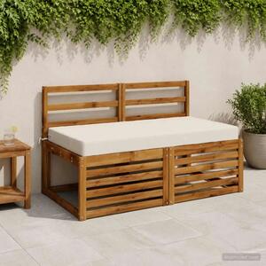 Jastuk za sjedalo SOEST 100% poliester Bijela 120 x 60 x 10 cm - Bijela 120 x 60 x 10 cm Melange