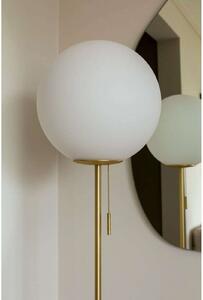 Globen Lighting Torrano podna lampa, visina 145 cm, travertin, Bež, Dnevni boravak/blagovaonica, Staklo, Metak
