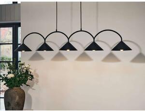 Globen Lighting viseća lampa CURVE 5, crna, 5 žarulja, 165 cm, prigušiva, Crno, Dnevni boravak/blagovaonica, Metal