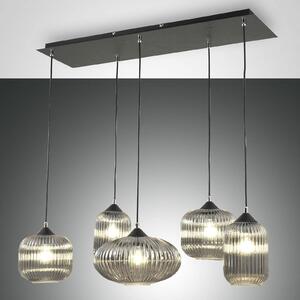 Viseća lampa Gillis od stakla, pet žarulja