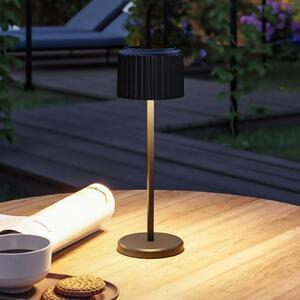 Paulmann LED solarna stolna lampa Else, crna, IP44 zatamnjena, prigušiva, Crno, Dnevni boravak/blagovaonica, Aluminij, Solarna svjetla