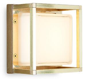LED vanjska zidna svjetiljka Ice Cubic 3404, prirodni mesing
