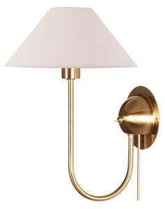 Globen Lighting Zidna lampa IRIS, krem, visina 32 cm, Bež, Dnevni boravak/blagovaonica, Tkanina / tekstil, Zidna utičnica iznad