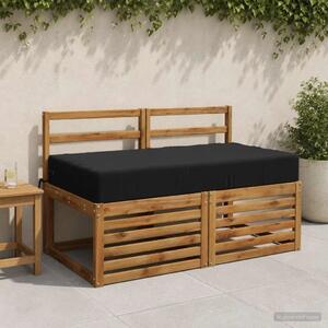 Jastuk za sjedalo SOEST 100% poliester Crna 120 x 60 x 15 cm - Crna 120 x 60 x 15 cm Poliester