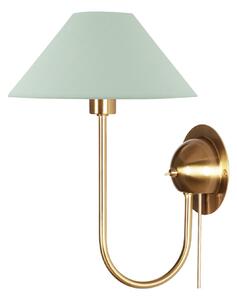 Globen Lighting IRIS zidna lampa, zelena, visina 32 cm, Zelena, Dnevni boravak/blagovaonica, Tkanina / tekstil, Zidna utičnica iznad