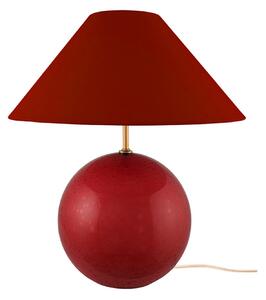 Globen Lighting IRIS stolna lampa, tamnocrvena, visina 39 cm, Crvena, Dnevni boravak/blagovaonica, Staklo