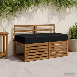 Jastuk za sjedalo SOEST 100% poliester Crna 120 x 60 x 15 cm - Crna 120 x 60 x 15 cm Melange