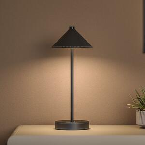 Paulmann LED punjiva stolna lampa Pellini, crna, donja, CCT, prigušiva, Crno, Dnevni boravak/blagovaonica, Metal