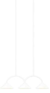 Globen Lighting Viseća lampa CURVE 3, bijela, 3 žarulje, 95 cm, prigušiva, Bijela, Dnevni boravak/blagovaonica, Metal