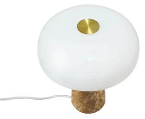 DFTP by Nordlux Stolna lampa sjajna, bež/bijela, visina 24 cm, mramor/staklo, Bež, Dnevni boravak/blagovaonica, Mramor