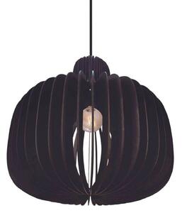 Nordlux Viseća svjetiljka Hazo, Ø 43 cm, crna, drvo, prigušiva, Crno, Dnevni boravak/blagovaonica, Drvo