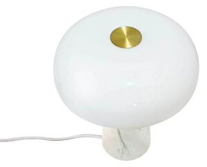 DFTP by Nordlux Stolna lampa sjajna, bijela, visina 24 cm, mramor/staklo, Bijela, Dnevni boravak/blagovaonica, Mramor