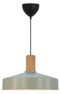 Nordlux Viseća lampa Elvas, prašnjavo zelena, Ø 37 cm, metal/pluto, prigušiva, Zelena, Dnevni boravak/blagovaonica, Metal