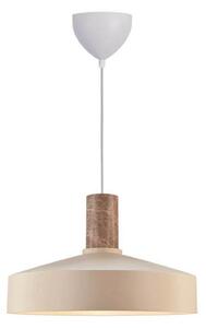Nordlux Viseća lampa Elvas, bež, Ø 37 cm, metal/mramor, prigušiva, Bež, Dnevni boravak/blagovaonica, Metal
