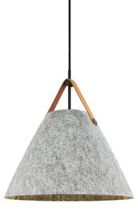 DFTP by Nordlux Nastavak za vješanje, svijetlosivi, Ø 36 cm, metal/koža, prigušiva, Sivo, Dnevni boravak/blagovaonica, Tkanina / tekstil
