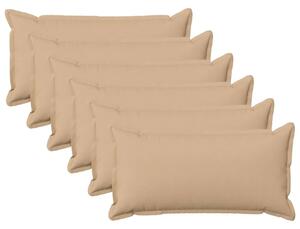 Presvlaka za jastuk 6 pcs HOUTEN Krem 40 x 80 cm Umjetni lan - Krem 40 x 80 cm 6