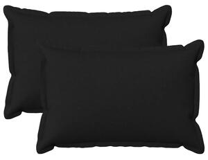 Presvlaka za jastuk 2 pcs HOUTEN Crna 30 x 50 cm Umjetni lan - Crna 30 x 50 cm 2