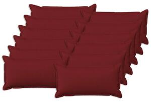Jastuk s jastukom HOUTEN 12 kom. Vinska crvena Umjetni lan - boja crnog vina 40 x 80 cm 12