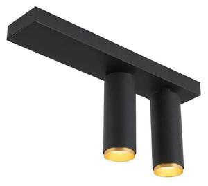 LOOM DESIGN LED stropni reflektor X-Beam, 2 žarulje, crni, prigušiva, Crno, Dnevni boravak/blagovaonica, Aluminij