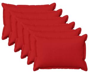 Presvlaka za jastuk 6 pcs HOUTEN Crvena 40 x 60 cm Umjetni lan - Crvena 40 x 60 cm 6