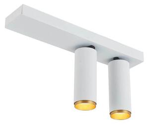 LOOM DESIGN LED stropni reflektor X-Beam, 2 žarulje, bijela, prigušiva, Bijela, Dnevni boravak/blagovaonica, Aluminij