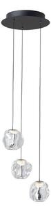 LOOM DESIGN LED viseća svjetiljka Ice Ball 3, prozirna, akrilna, prigušiva, Providna, Dnevni boravak/blagovaonica, Plastika