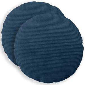 Presvlaka za jastuk 2 pcs HEERLEN Mornarsko plava Ø 30 cm Kord - Modra Ø 30 cm 2