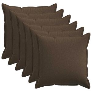 Presvlaka za jastuk 6 pcs HOUTEN Sivosmeđa 55 x 55 cm - Sivosmeđa 55 x 55 cm 6