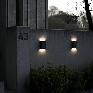 Nordlux Sklopiva LED vanjska zidna svjetiljka, 15 x 21 cm, crna, Crno, Metal, Zidni kvadrat