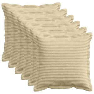 Presvlaka za jastuk 6 kom. HOUTEN Svijetlozeleni sivi Kord - Svijetlo zelena siva 35 x 35 cm 6