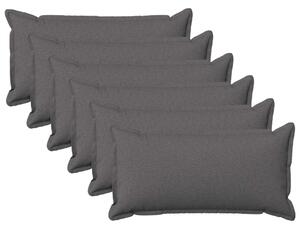 Presvlaka za jastuk 6 pcs HOUTEN Svjetlosiva 40 x 80 cm - Svjetlosiva 40 x 80 cm 6