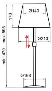 Aluminor Store stolna lampa, crna/crvena