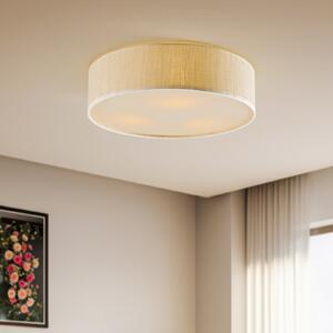 Nowodvorski Lighting Stropna svjetiljka Turda, Ø 50 cm, bijela, prigušiva, Bijela, Dnevni boravak/blagovaonica, Tkanina / tekstil