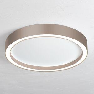 BOPP LED stropna svjetiljka Bopp Aura, Ø 55 cm, bijela/tople sive boje, prigušiva, Smeđa / hrđa, Dnevni boravak/blagovaonica, Metal