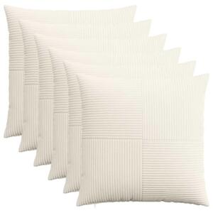 Presvlaka za jastuk 6 kom. ALMELO Krem 70 x 70 cm Kord - Krem 70 x 70 cm 6