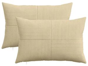 Presvlaka za jastuk 2 pcs ALMELO Siva zelena 50 x 70 cm Kord - Siva zelena 50 x 70 cm 2