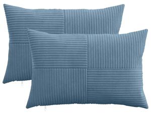 Presvlaka za jastuk 2 pcs ALMELO Plava 40 x 60 cm Kord - Plava 40 x 60 cm 2