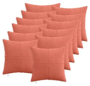 Presvlaka za jastuk 12 pcs ALMELO Crvena narančasta 40 x 40 cm - Crvena narančasta 40 x 40 cm 12