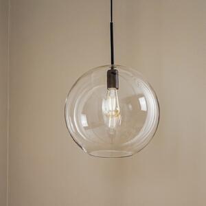 Nowodvorski Lighting Viseća svjetiljka Sphere XL sa staklenim sjenilom, prigušiva, Crno, Dnevni boravak/blagovaonica, Metal