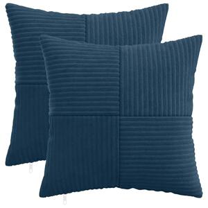 Presvlaka za jastuk 2 pcs ALMELO Mornarsko plava 30 x 30 cm - Modra 30 x 30 cm 2