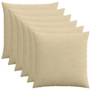 Presvlaka za jastuk 6 pcs HEERLEN Zelena Siva 80 x 80 cm Kord - Siva zelena 80 x 80 cm 6