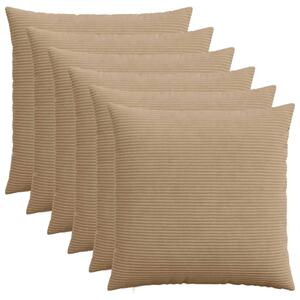 Presvlaka za jastuk 6 pcs HEERLEN Smeđa 70 x 70 cm Kord - Smeđa 70 x 70 cm 6